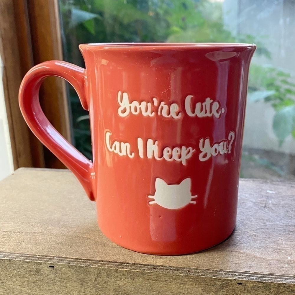 LOVE your Mug “ You’re Cute can I Keep you ?” Cat❤️